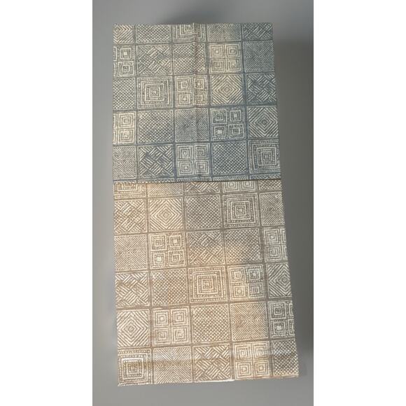 Lot of 2 Kravet Stitch Resist Fabric Samples in Chambray and Cloud 24"x28" - Picture 2 of 5